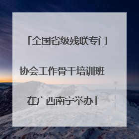 全国省级残联专门协会工作骨干培训班在广西南宁举办