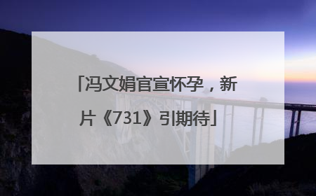 冯文娟官宣怀孕，新片《731》引期待
