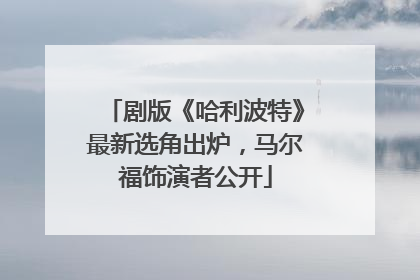 剧版《哈利波特》最新选角出炉，马尔福饰演者公开