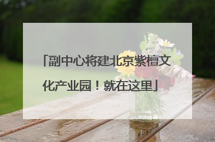 副中心将建北京紫檀文化产业园！就在这里