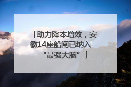 助力降本增效，安徽14座船闸已纳入“最强大脑”
