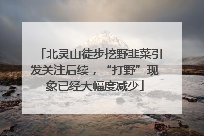 北灵山徒步挖野韭菜引发关注后续，“打野”现象已经大幅度减少