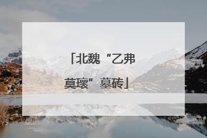 北魏“乙弗莫瓌”墓砖