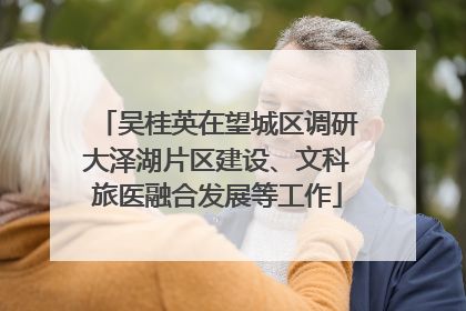 吴桂英在望城区调研大泽湖片区建设、文科旅医融合发展等工作