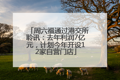 周六福通过港交所聆讯：去年利润7亿元，计划今年开设12家自营门店