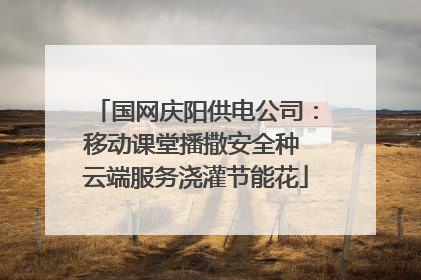 国网庆阳供电公司：移动课堂播撒安全种 云端服务浇灌节能花