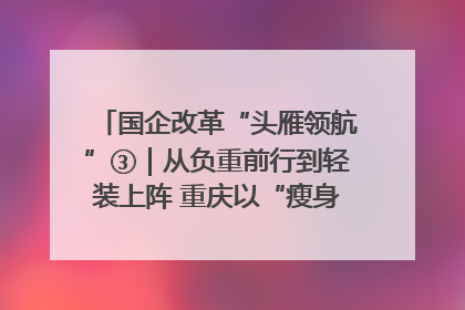 国企改革“头雁领航”③｜从负重前行到轻装上阵 重庆以“瘦身”谋“健体”