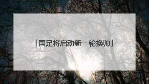 国足将启动新一轮换帅