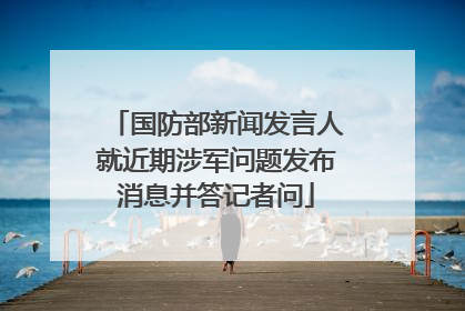 国防部新闻发言人就近期涉军问题发布消息并答记者问