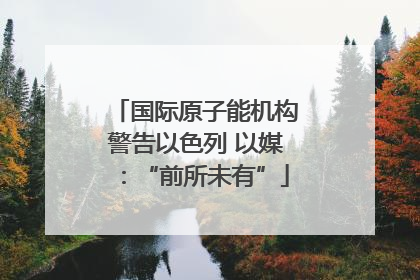 国际原子能机构警告以色列 以媒：“前所未有”