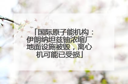 国际原子能机构：伊朗纳坦兹铀浓缩厂地面设施被毁，离心机可能已受损