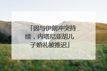 因与伊朗冲突持续，内塔尼亚胡儿子婚礼被推迟