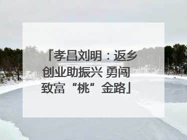 孝昌刘明：返乡创业助振兴 勇闯致富“桃”金路