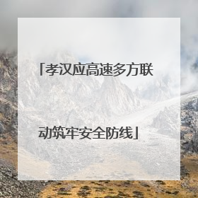 孝汉应高速多方联动筑牢安全防线