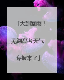 大到暴雨！芜湖高考天气专报来了