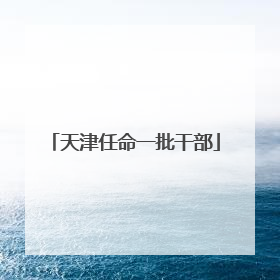 天津任命一批干部