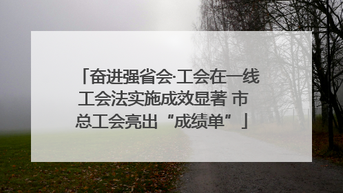 奋进强省会·工会在一线 工会法实施成效显著 市总工会亮出“成绩单”