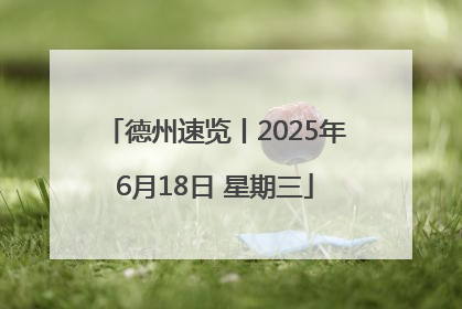 德州速览丨2025年6月18日 星期三