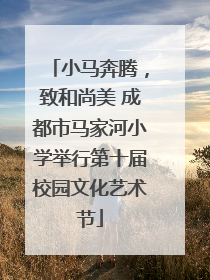小马奔腾，致和尚美 成都市马家河小学举行第十届校园文化艺术节