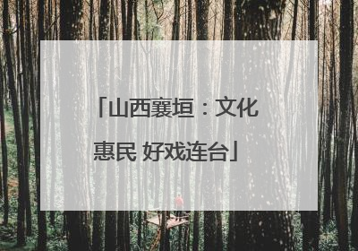 山西襄垣：文化惠民 好戏连台