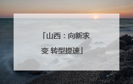 山西：向新求变 转型提速