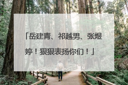 岳建青、祁越男、张煜婷！狠狠表扬你们！