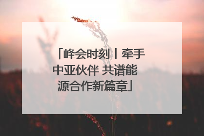 峰会时刻丨牵手中亚伙伴 共谱能源合作新篇章