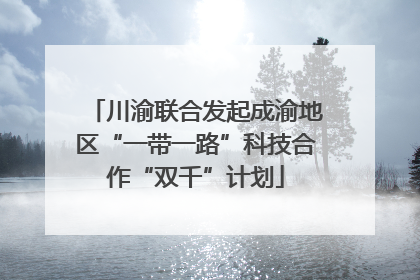 川渝联合发起成渝地区“一带一路”科技合作“双千”计划