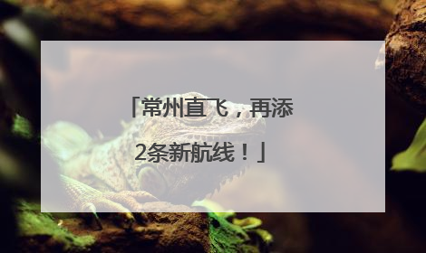 常州直飞，再添2条新航线！