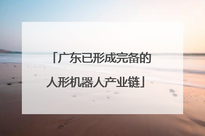 广东已形成完备的人形机器人产业链