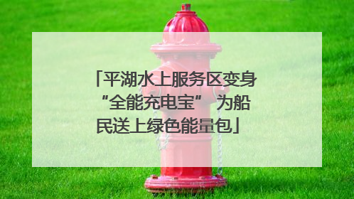 平湖水上服务区变身“全能充电宝” 为船民送上绿色能量包
