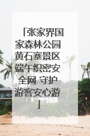 张家界国家森林公园黄石寨景区端午织密安全网 守护游客安心游