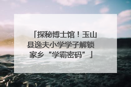 探秘博士馆！玉山县逸夫小学学子解锁家乡“学霸密码”