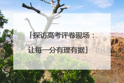 探访高考评卷现场：让每一分有理有据