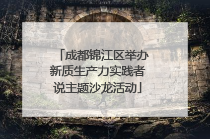 成都锦江区举办新质生产力实践者说主题沙龙活动