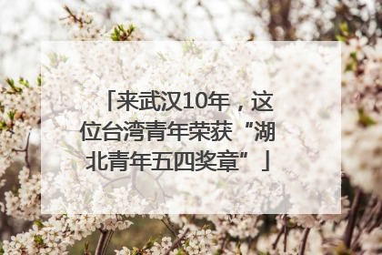 来武汉10年，这位台湾青年荣获“湖北青年五四奖章”