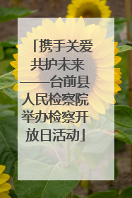 携手关爱 共护未来——台前县人民检察院举办检察开放日活动