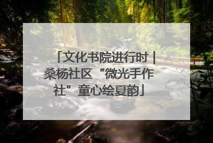 文化书院进行时｜桑杨社区“微光手作社”童心绘夏韵