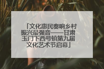 文化惠民奏响乡村振兴最强音——甘肃玉门下西号镇第九届文化艺术节启幕