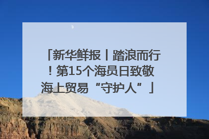 新华鲜报丨踏浪而行！第15个海员日致敬海上贸易“守护人”