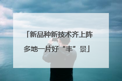 新品种新技术齐上阵 多地一片好“丰”景