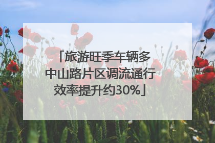 旅游旺季车辆多 中山路片区调流通行效率提升约30%