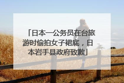 日本一公务员在台旅游时偷拍女子裙底，日本岩手县政府致歉