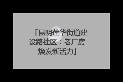昆明莲华街道建设路社区：老厂房焕发新活力