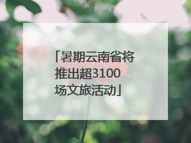 暑期云南省将推出超3100场文旅活动