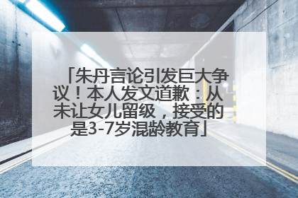 朱丹言论引发巨大争议！本人发文道歉：从未让女儿留级，接受的是3-7岁混龄教育