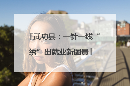 武功县：一针一线“绣”出就业新图景
