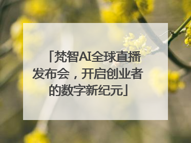 梵智AI全球直播发布会，开启创业者的数字新纪元