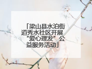 梁山县水泊街道秀水社区开展“爱心理发”公益服务活动