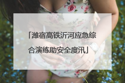 潍宿高铁沂河应急综合演练助安全度汛